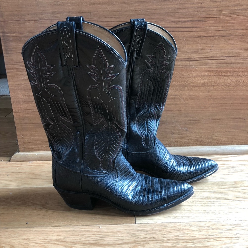 Dan post black womens size 7 cowboy boots